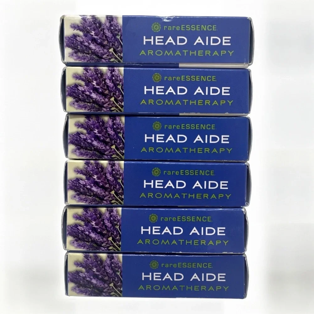 6 Pack Rare Essence Head Aide Pure Essential Oil Roll On 0.33 Oz